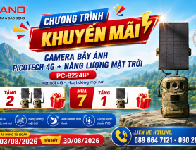 SIÊU KHUYẾN MÃI CAMERA BẪY ẢNH PICOTECH 4G NĂNG LƯỢNG MẶT TRỜI 4G PC-8224IP – Mua 13 Tặng 2, Mua 7 Tặng 1