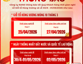 THÔNG BÁO LỊCH NGHỈ LỄ GIỖ TỔ HÙNG VƯƠNG VÀ LỄ 30/4 – 01/05/2026