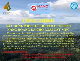 CÔNG TRÌNH XÂY DỰNG KHU CỨU HỘ, PHỤC HỒI BẢN NĂNG HOANG DÃ CHO LOÀI CẦY MỰC - HÃY CHUNG TAY BẢO VỆ LOÀI CẦY MỰC