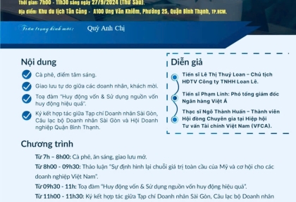 NANO FRESH THAM DỰ SỰ KIỆN CHƯƠNG TRÌNH CAFE SÁNG 27/09/2024 TẠI KHU DU LỊCH TÂN CẢNG QUẬN BÌNH THẠNH