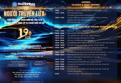 Chương trình 'Người truyền lửa' vinh danh 38 doanh nhân chèo lái doanh nghiệp thành công 20 năm trở lên