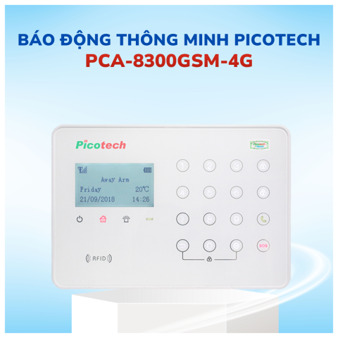 BÁO TRỘM PICOTECH 32 ZONES SỬ DỤNG MẠNG WIFI + 4G